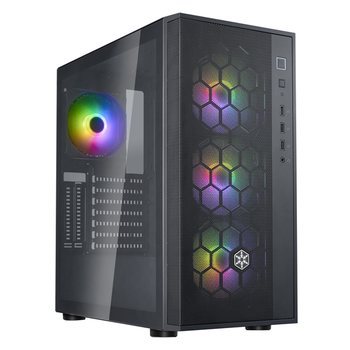 Корпус комп'ютерний SilverStone FARA FAR1B-PRO-V2 без БЖ Midi Tower ARGB-підсвічування Чорний (SST-FAR1B-PRO-V2)