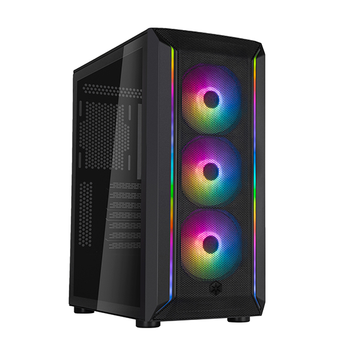 Корпус комп'ютерний SilverStone FARA FA511Z-BG без БЖ Midi Tower ARGB-підсвічування Чорний (SST-FA511Z-BG)