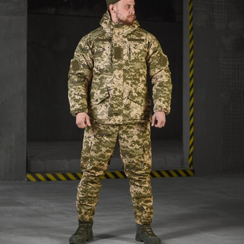 Утеплена форма Горка 7.62 Tactical куртка з капюшоном + штани з підтяжками піксель розмір L