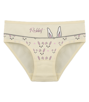 Трусы слипы для девочки с принтом Rabbit - Donella - 4111Y27 - 122-128 см - Желтый