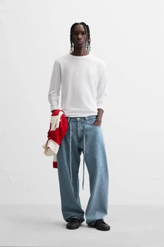 Джинси вільного крою Zara Baggy Fit 31 синій 6045/300/427