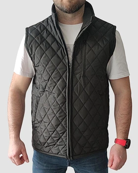 Мужская жилетка на флисовой подкладке, черная 3XL (54)