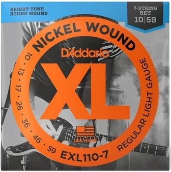 Струни для електрогітари D'Addario EXL110-7 XL Nickel Wound Regular Light 7-String (10-59)