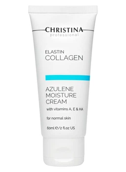 Крем для лица CHRISTINA Elastin Collagen Azulene Moisture Cream - Увлажняющий азуленовый крем для нормальной кожи 60 мл