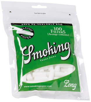 Фільтр для самокруток Smoking Regular Classic Long 100 шт. (8414775013509)