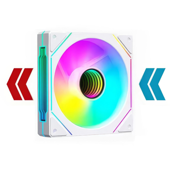 Корпусный вентилятор для ПК с ARGB подсветкой Prism Pro | 120мм 4pin Белый
