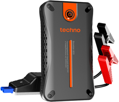 Пускозарядное устройство TECHNO Booster-800, 10000 mAh, 400А/800A Jump Starter, USB-А, LED фонарь (booster-800)