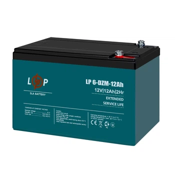 Тягова акумуляторна батарея AGM LogicPower LP 6-DZM-12 12V 12Ah М5