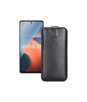 Витяжка з екошкіри для телефону Vivo iQOO Z5 Чорний
