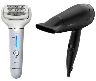 Эпилятор PANASONIC ES-EY90-A520 светло-голубой + Фен PANASONIC EH-ND65-K865 (комплект)
