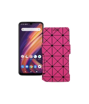 Чохол-книжка з екошкіри для телефону Lenovo A6 Note Рожевий ромб