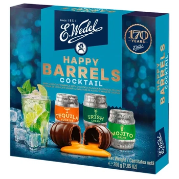 Конфеты E.Wedel Happy Barrels Cocktail Flavours 200 г
