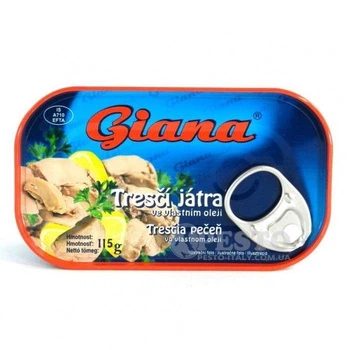Печінка тріски Giana Tresci jarta 115 г