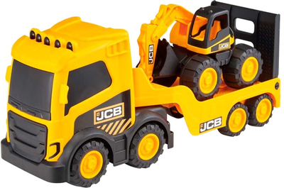 Zestaw pojazdów Teamsterz JCB Mega Transporter z koparką (5050841758610)