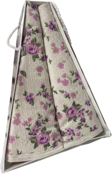 Набор 2 вафельных полотенца Nilteks Towels кухонные 60x60 см Round Towel (TC303375771)