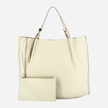 Zestaw (torebka shopper + kosmetyczka) damski skórzany
