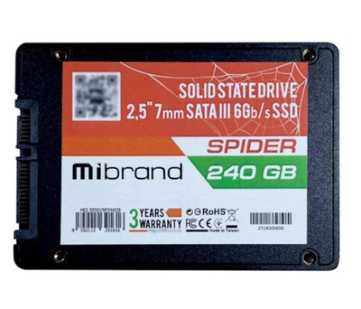 SSD-накопичувач Wibrand Spider SATA III 240GB Bulk (WI2.5SSD/SP240GB)