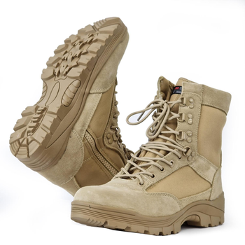 Ботинки тактические демисезонные MIL-TEC YKK KHAKI 12822104 р.43, стелька 27,5см