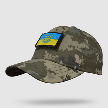 Кепка ЗСУ піксель з липучкою під шеврон, бейсболка тактична армійська камуфляжна
