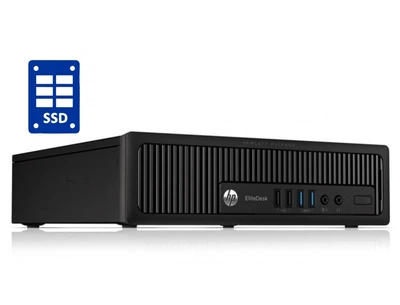 Неттоп Б-класс HP EliteDesk 800 G1 USFF / Intel Core i3-4150 (2 (4) ядра по 3.5 GHz) / 4 GB DDR3 / 120 GB SSD / Intel HD Graphics 4400 б/у
