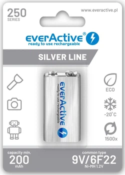 Акумулятор everActive EVHRL22-250 6LR61 (крона) 8.4V, 250mAh, LSD Ni-MH, Блістер