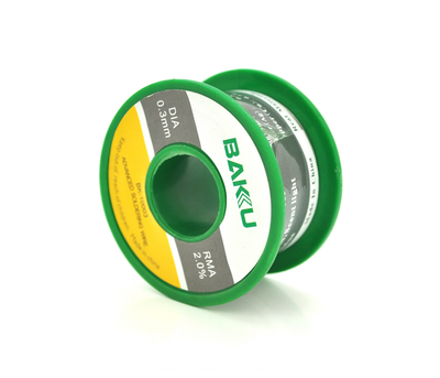 Припій BAKKU Дротовий Solder wire BK10003 Дротовий, олова-Sn 97%, срібла-Ag 0,3%, міді-Cu 0,7%, флюсу 2%, 0,3 мм, вага 50г
