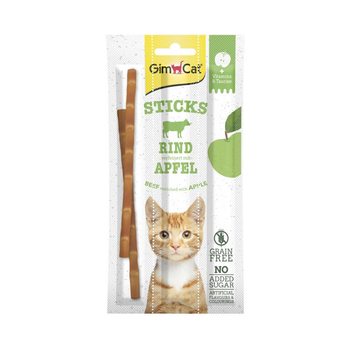 Ласощі GimCat Superfood Duo-Sticks для котів, яловичина та яблука, 3 шт (4002064420561)