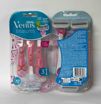 Одноразові станки для гоління жіночі Venus Treasures 3 шт