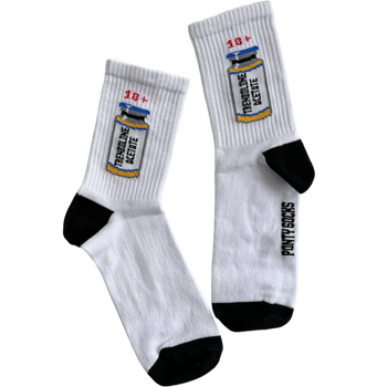 Шкарпетки Ponty Shop Тренболон розміри 36-40 Білі