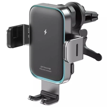Автомобильный беспроводной зарядный держатель Proove WHTP15010004 Triple Clamp Pro 15W Grey