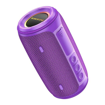 Портативная Bluetooth колонка Borofone BR38, BT5.3, USB, AUX, FM, TF, TWS, 1500mAh, 2h с LED подсветкой purple