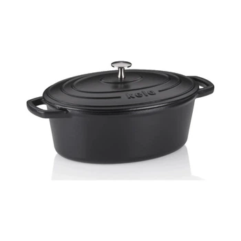 Гусятниця Kela Calido чавунна з кришкою 4 л чорна (m524317)