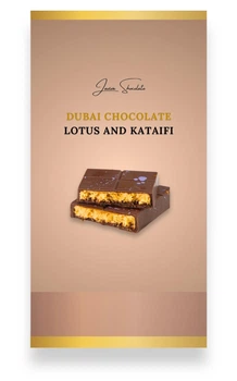 Дубайський шоколад бісквіт Lotus та катаїфі LАVIVA CHOCOLATE, 200г