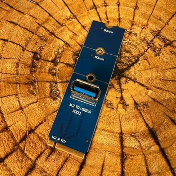 Перехідник м2 на usb Райзер m2 pci e x1 USB 3.0 F003 синій