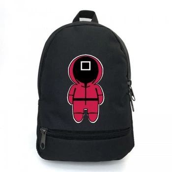 Рюкзак школьный Игра в кальмара School Bag BIG (Squid Game - 02) черный (43 х 30 х 17 см)