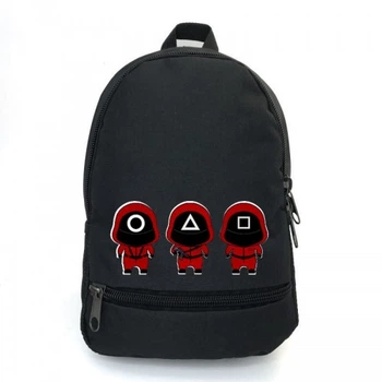 Рюкзак школьный Игра в кальмара School Bag BIG (Squid Game - 010) черный (43 х 30 х 17 см)