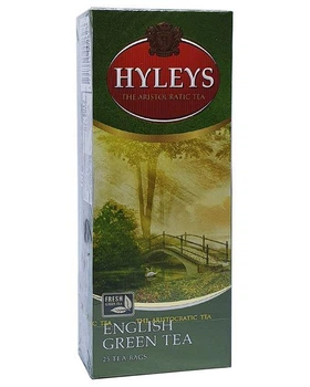 Зелений чай Hyleys English Green Tea в пакетиках 25 шт. по 2 г