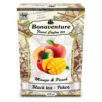 Чорний чай Bonaventure Black Tea Mango & Peach 100г