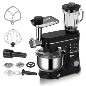 Кухонный комбайн Domotec MS-6676B 5в1 10л 1400Вт миксер/мясорубка, стационарный планетарный тестомис