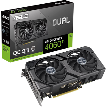 Видеокарта GF RTX 4060 Ti 8GB GDDR6 Dual Evo OC Asus (DUAL-RTX4060TI-O8G-EVO) Smart