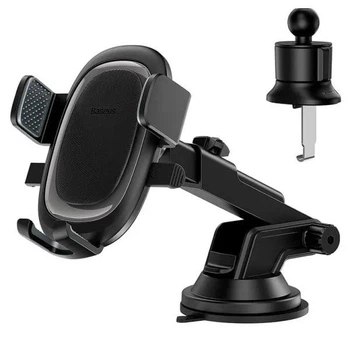 Автомобильный держатель для телефона Baseus UltraControl Pro Series Clamp-Type для крепления на панель/торпедо/лобовое стекло/воздуховод (C40351600113-00)