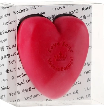 Натуральное мыло "Сердце" в подарочной коробке - Essencias De Portugal Love Soap Transparent Box 150g (150g) (1239355-1005112879-2)