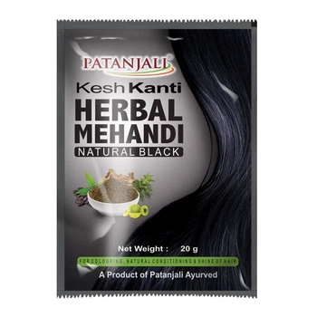 Хна Для Волосся Patanjali Herbal Mehandi Natural Black Натуральна Чорна 20 Г