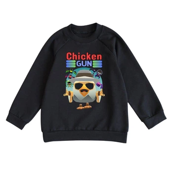 Свитшот детский чорный с принтом Chicken Gun Чикен ган DM-578 98 см