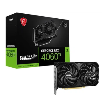 Видеокарта GF RTX 4060 Ti 8GB GDDR6 Ventus 2X Black E1 MSI (GeForce RTX 4060 Ti 8G VENTUS 2X BLACK E1) Store