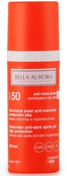 Солнцезащитный флюид для жирной кожи - Bella Aurora Sunscreen Gel Oily Skin SPF50+ 50ml (775683-29572004)