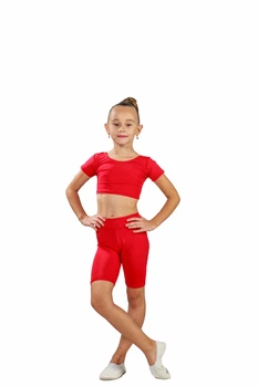 Костюм для танців Dance&Sport N218 біфлекс L/122-128 Червоний