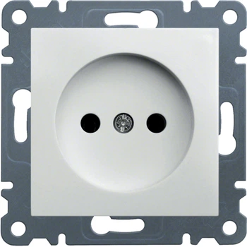 Розетка Hager Lumina без заземления белая WL1010