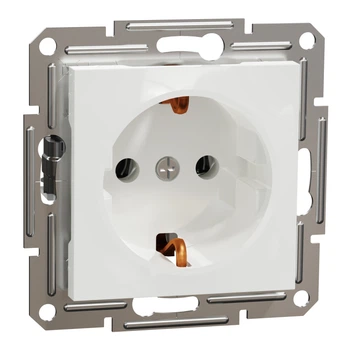 Розетка Schneider Electric Asfora с заземлением без рамки белая EPH2970121