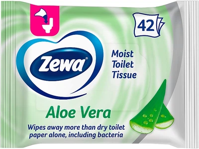Вологий туалетний папір Zewa Moist Aloe Vera 42шт (749181-676537-2)